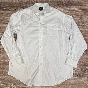 Jos. A. Bank | VGUC White Collared Dress Shirt Traditional Fit 17.5 34/35